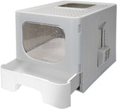 Kattenbak - Kattentoilet - 48x38x38 cm - Grijs - Nobleza